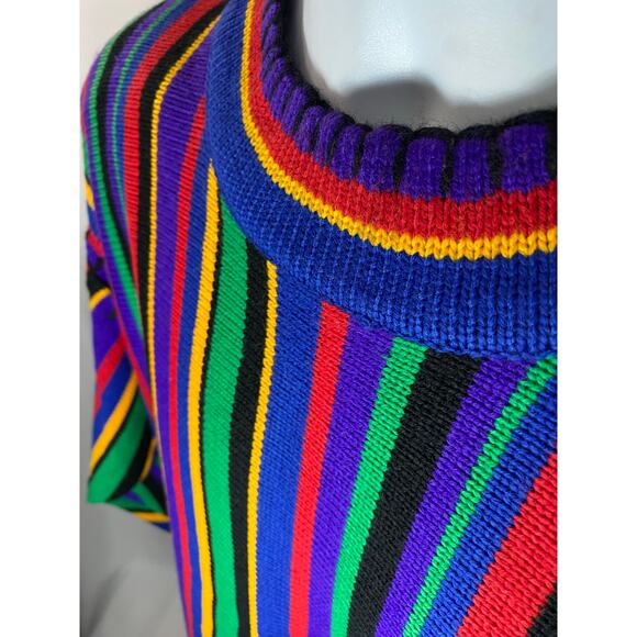 Vintage 90s Extra Touch International Sportswear Co Multi 2X Knitted Sweater NWT - Picture 6 of 9